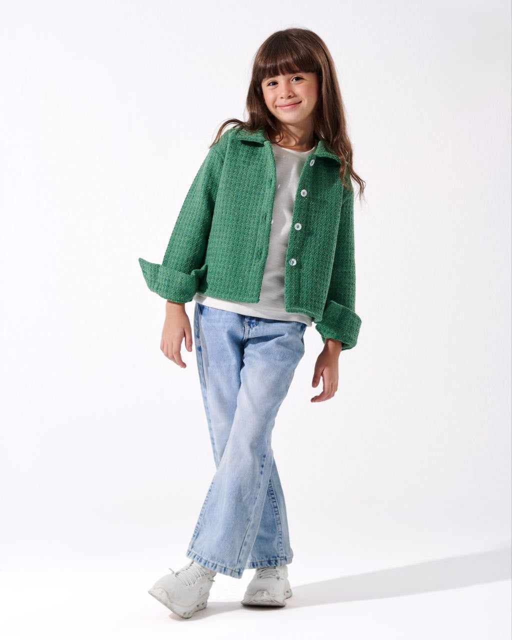 Plain Wool Shirt- green