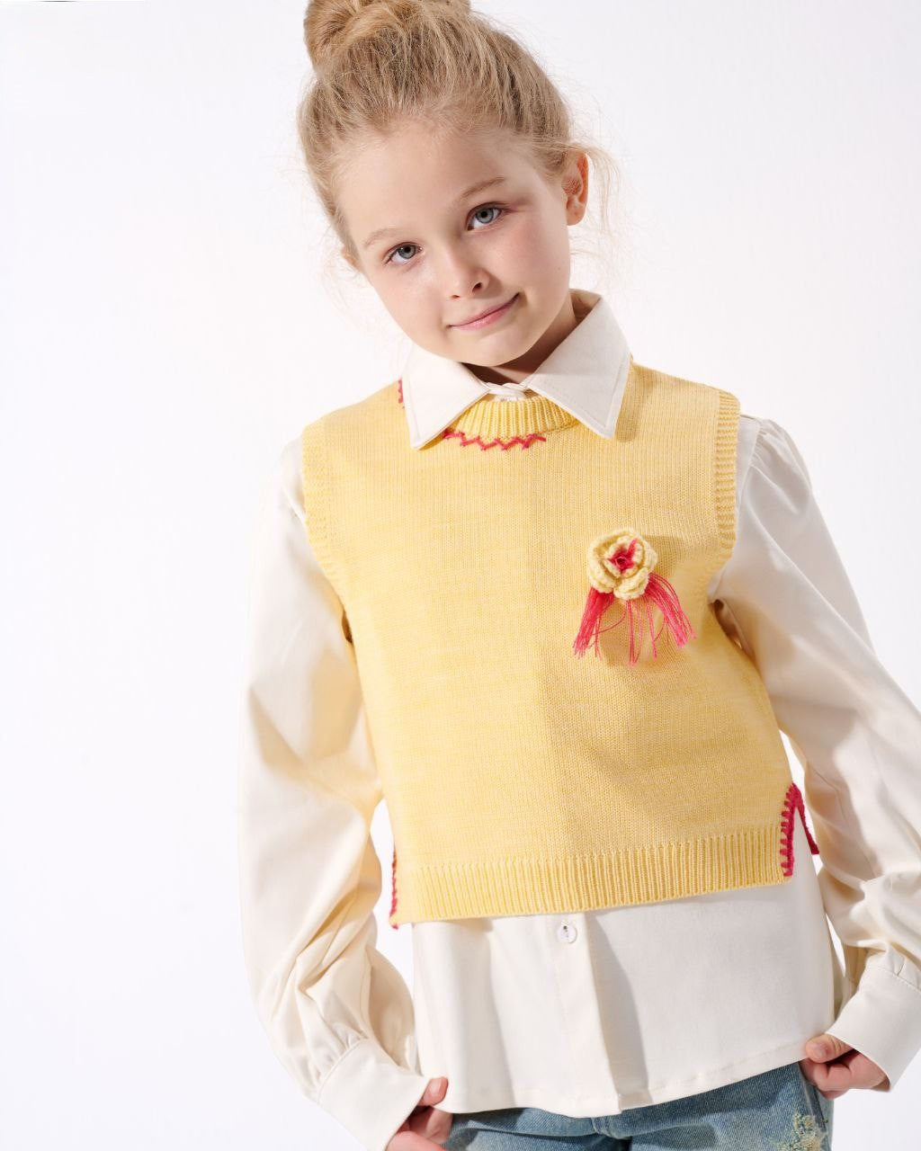 Ribbon Chemise& Shirt - yellow