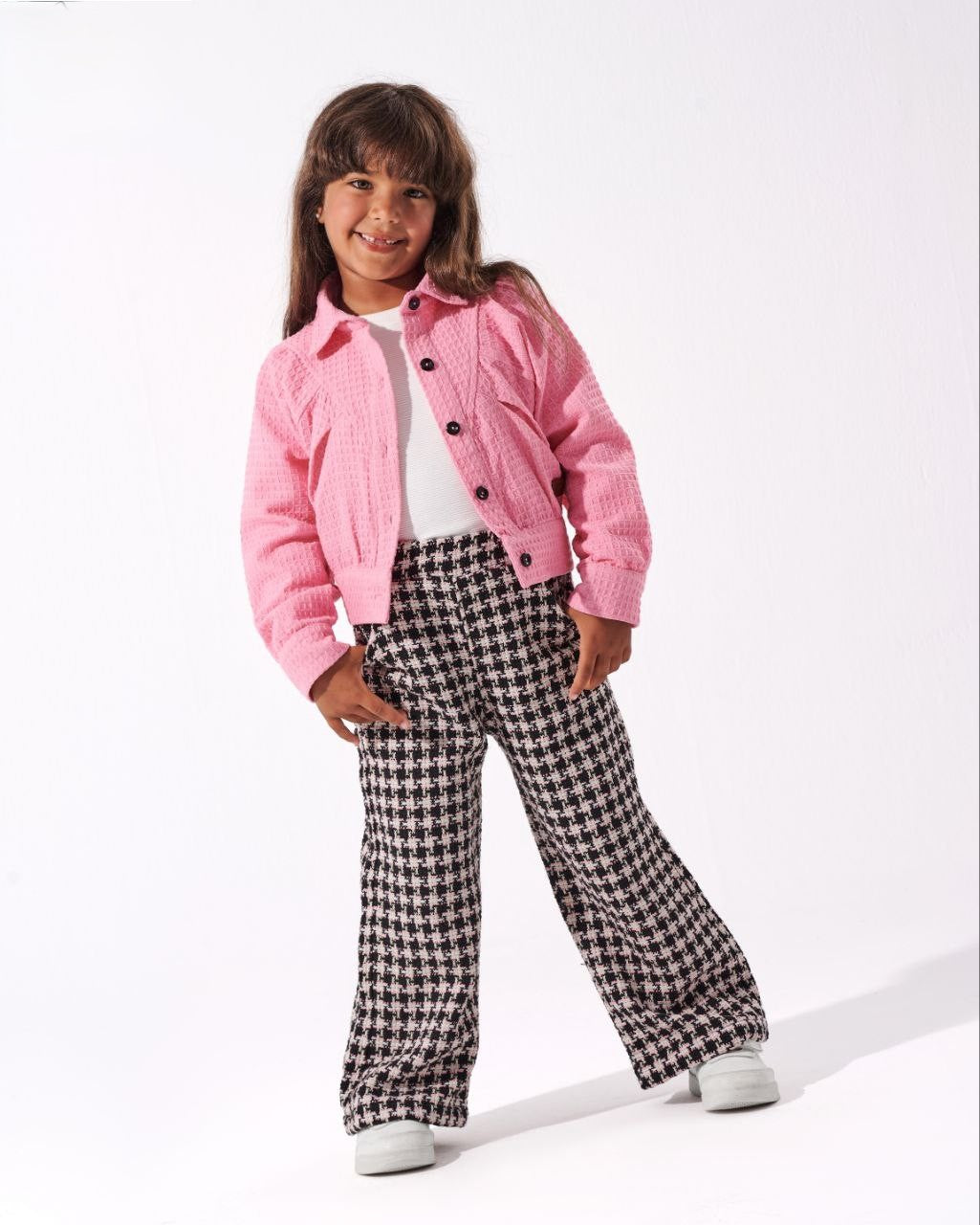 patterned Pant Set - pink