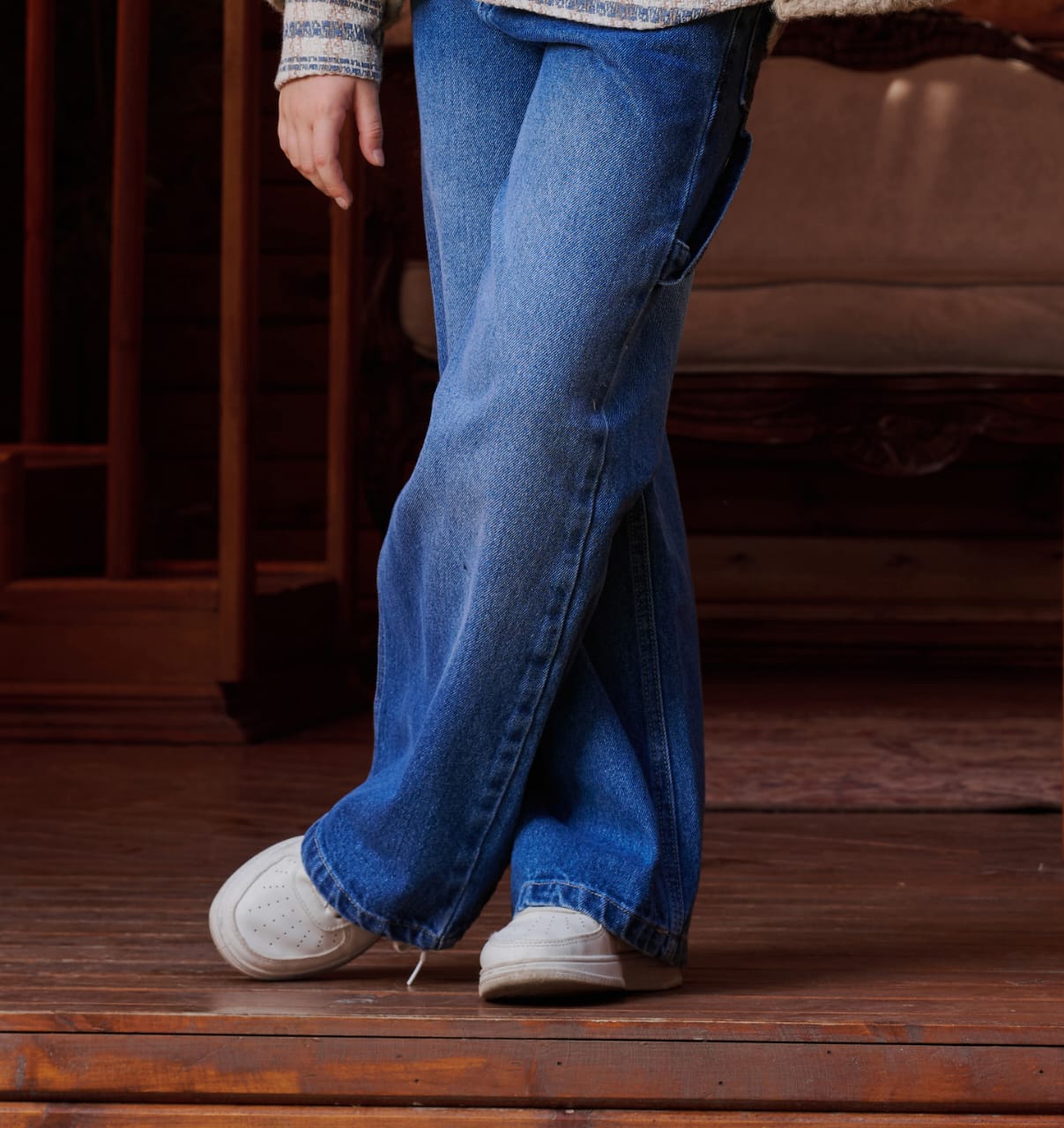 Wide Leg Jeans - dark blue