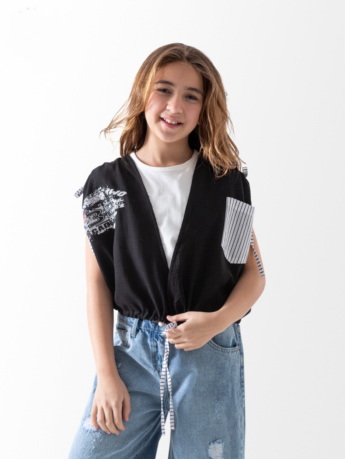 Black Pocket Top