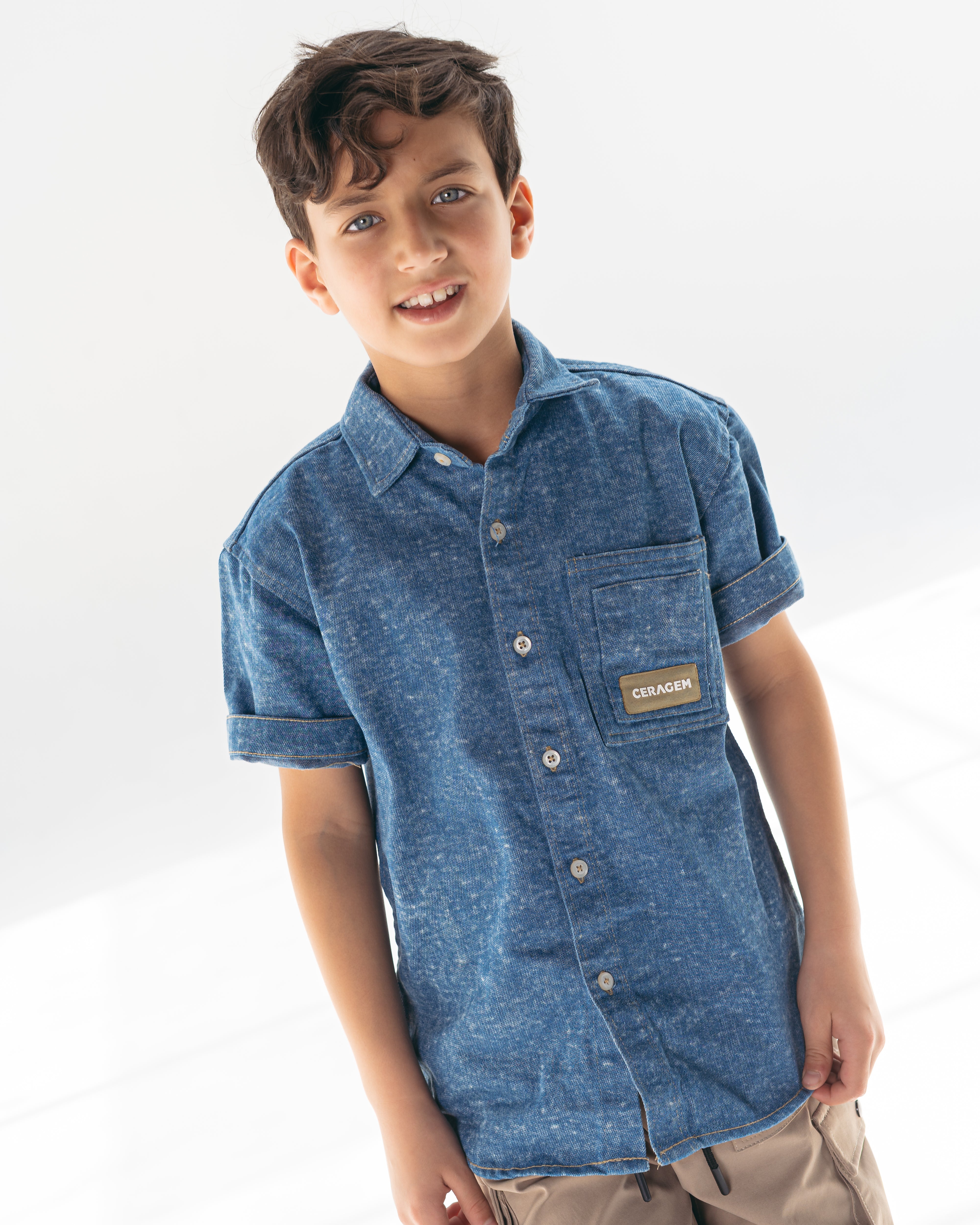 Relaxed denim shirt