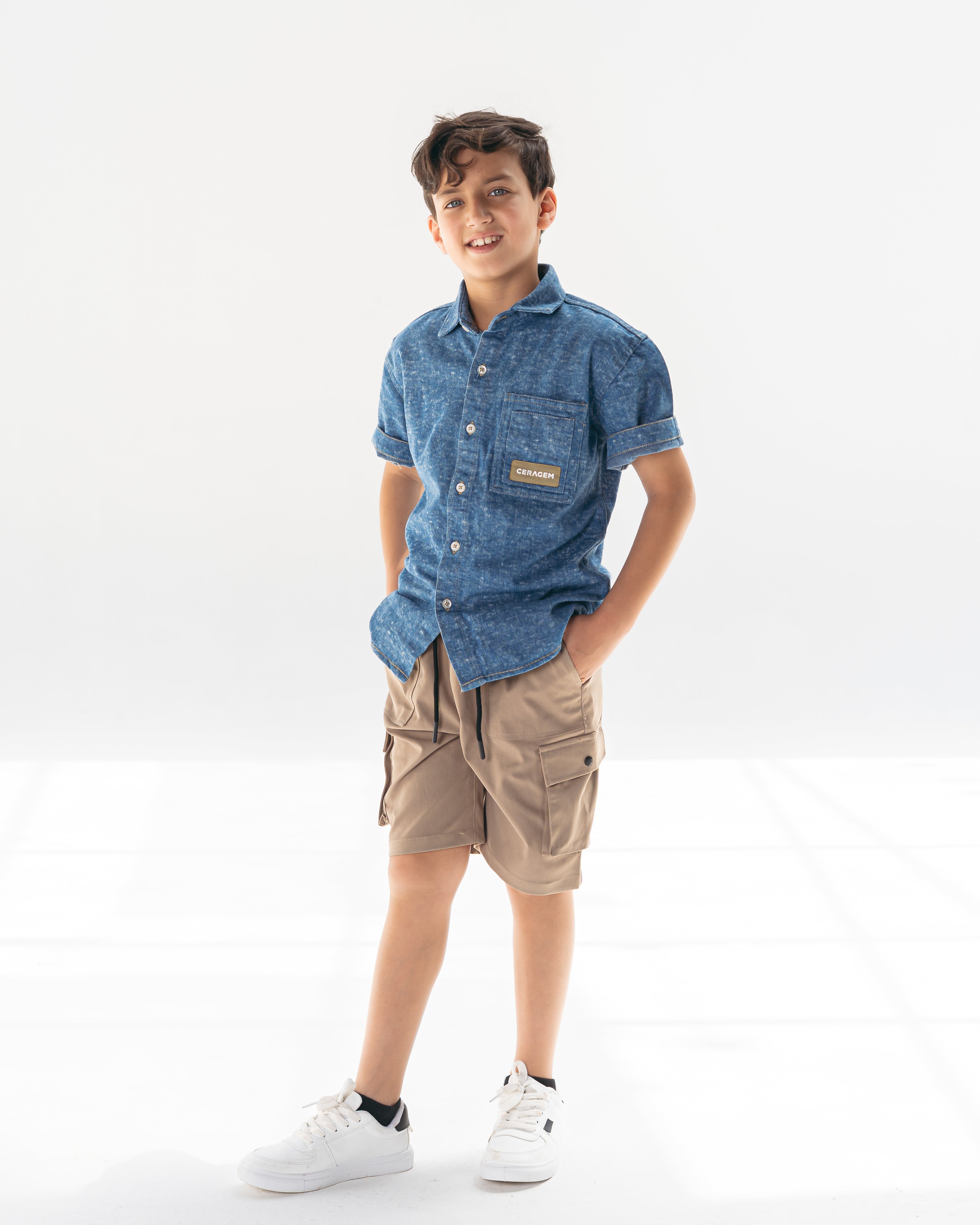 Relaxed denim shirt