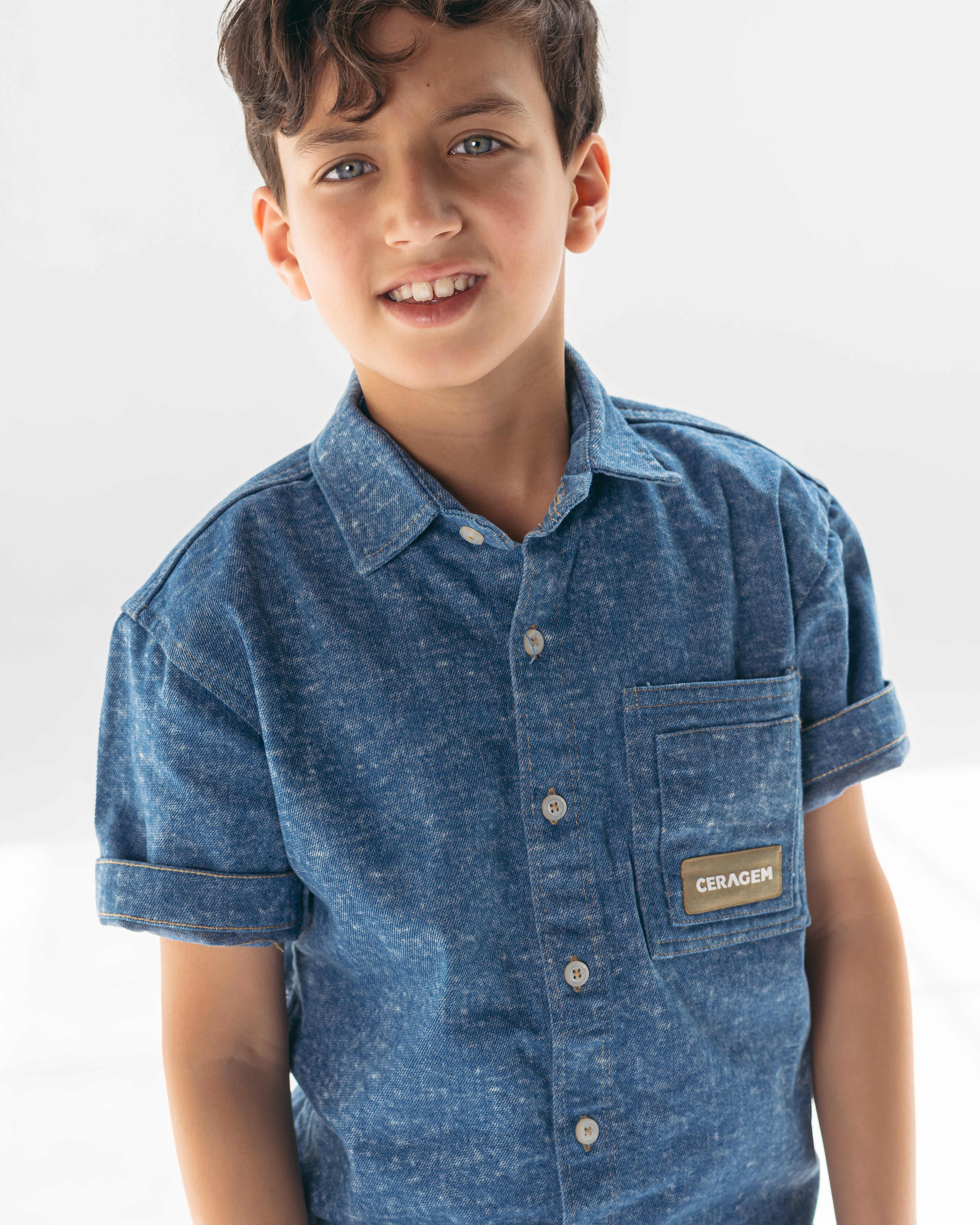 Relaxed denim shirt