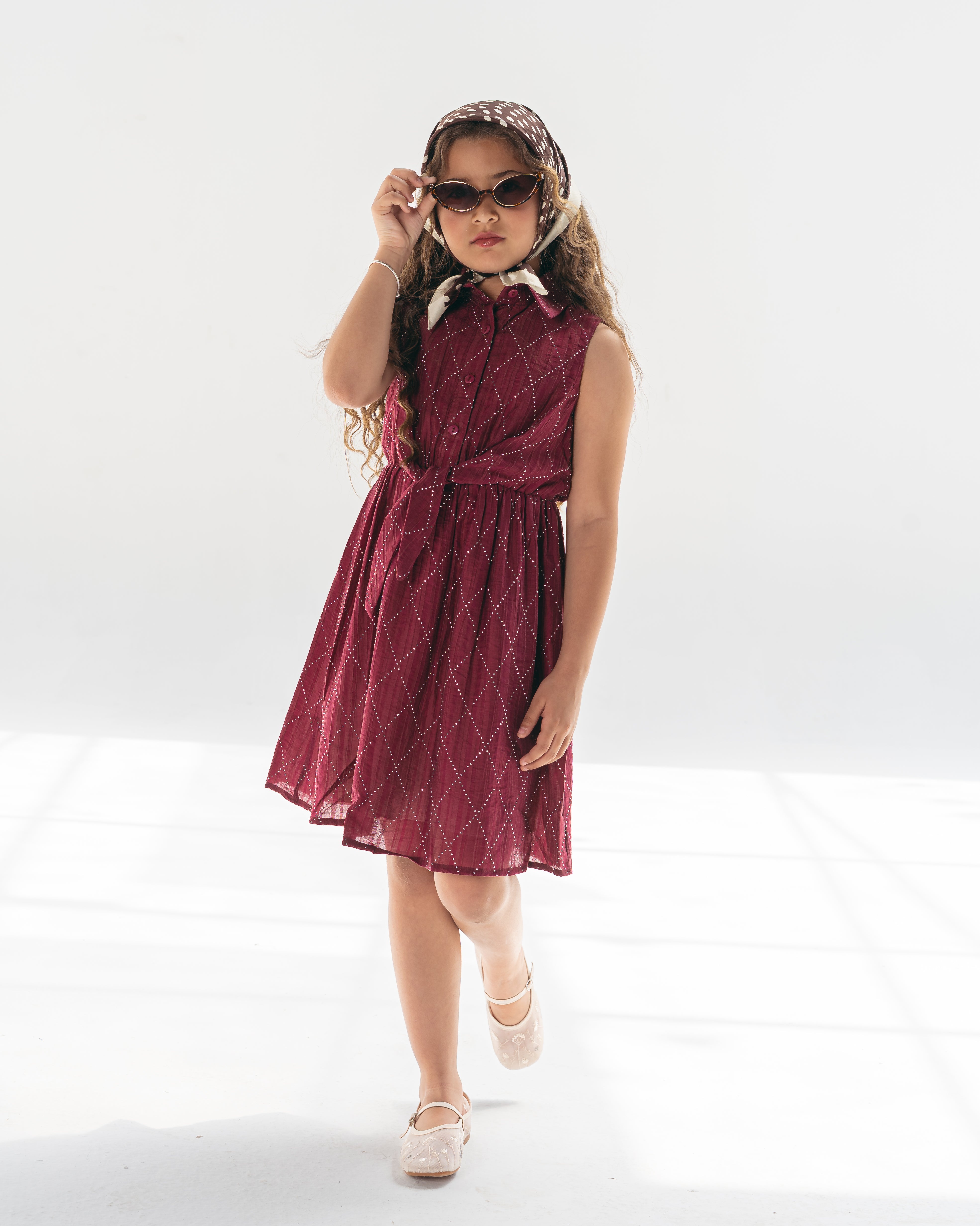 Glam Dress -Burgundy