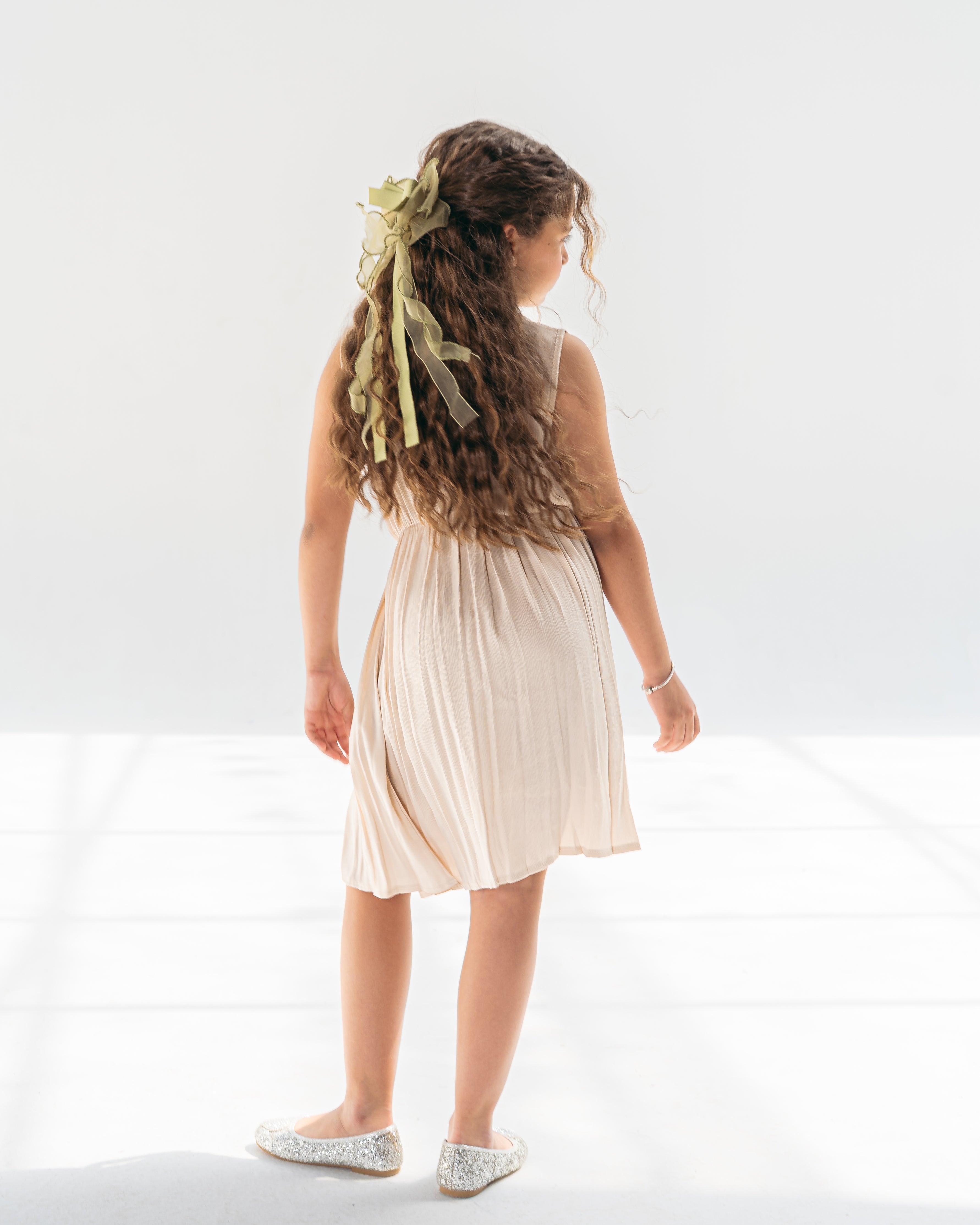 Silk Dress -Beige