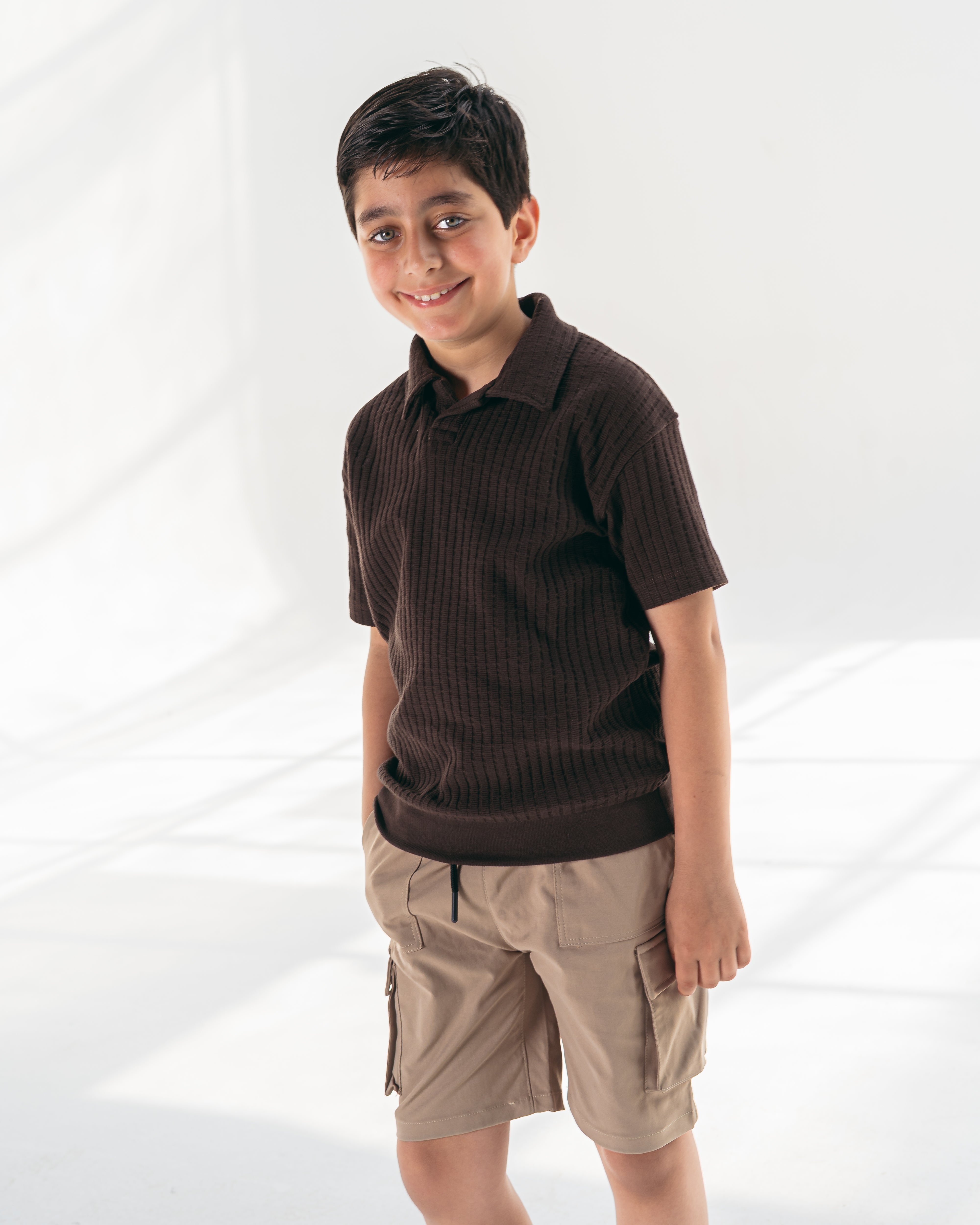 little man shirt-brown