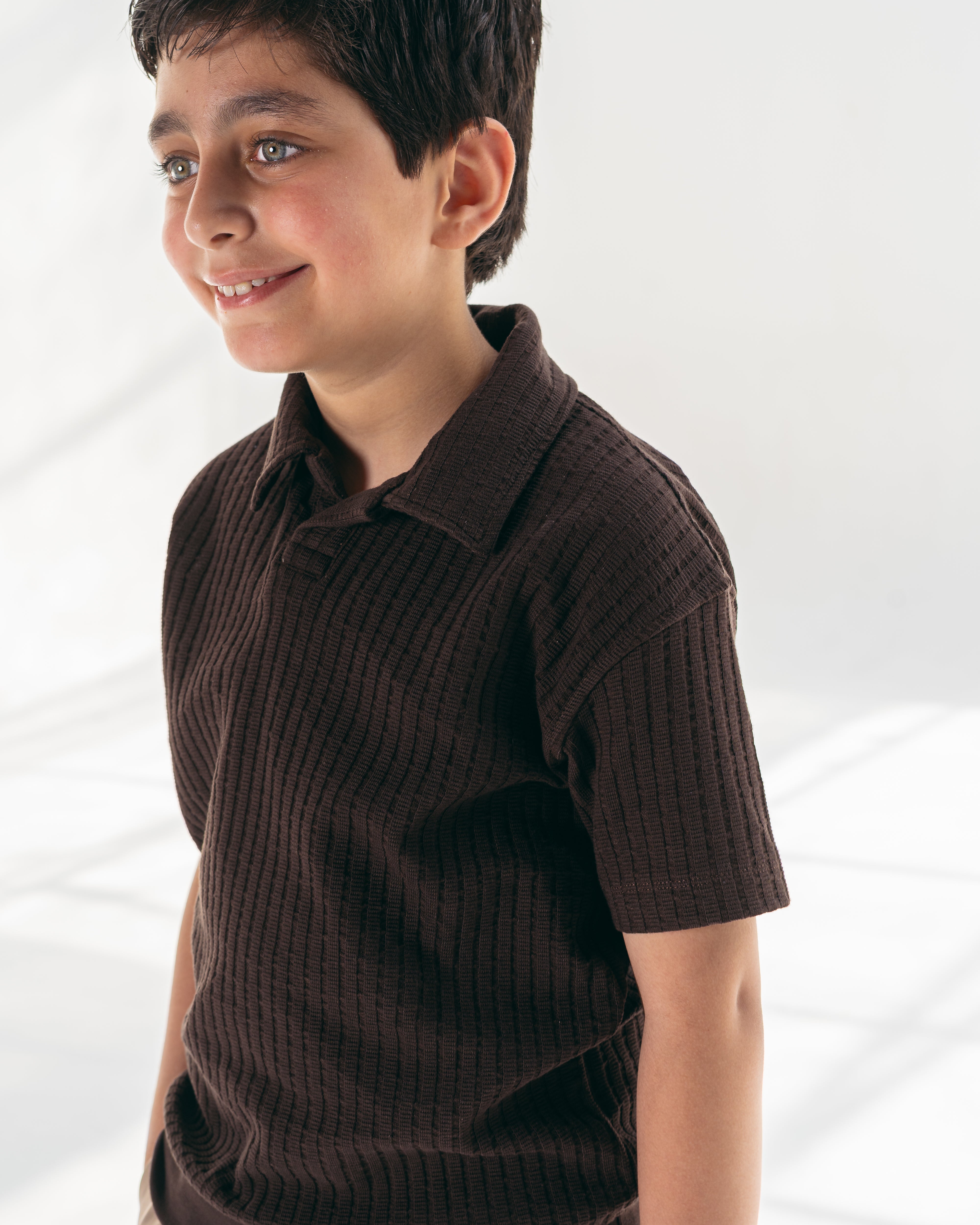 little man shirt-brown