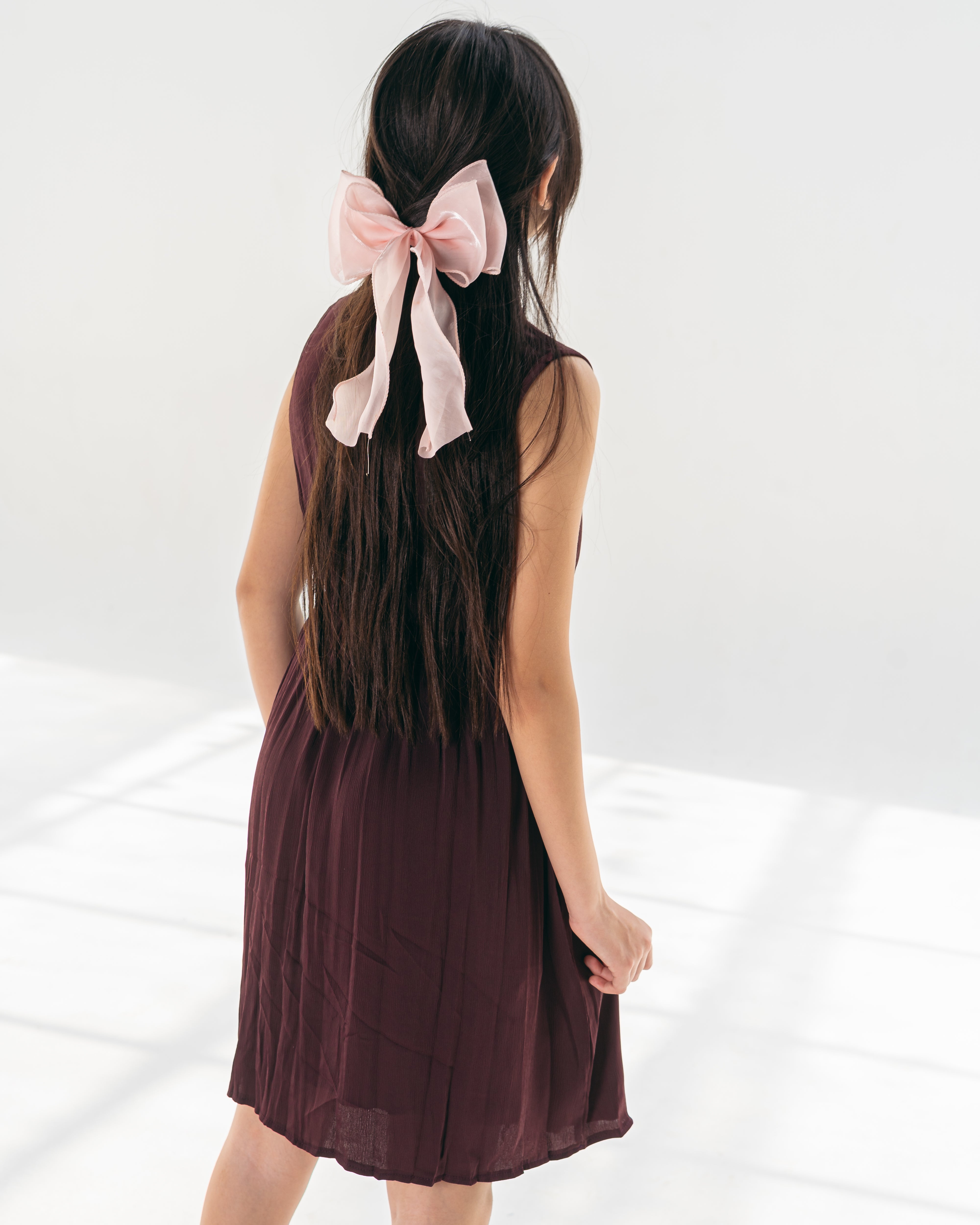 Silk Dress -Burgundy