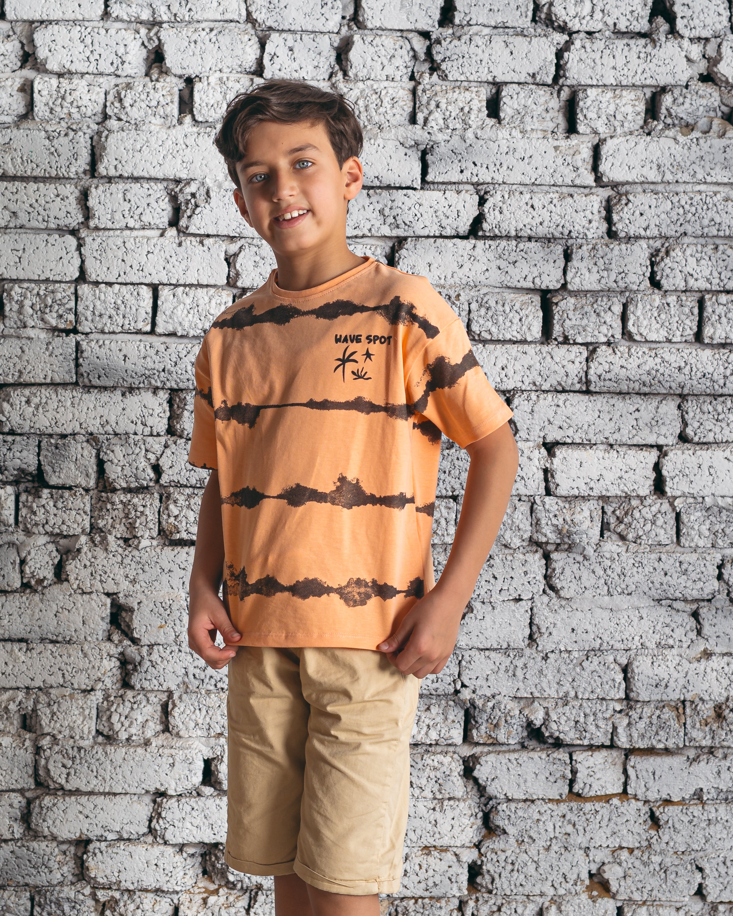 Wave story shirt-orange