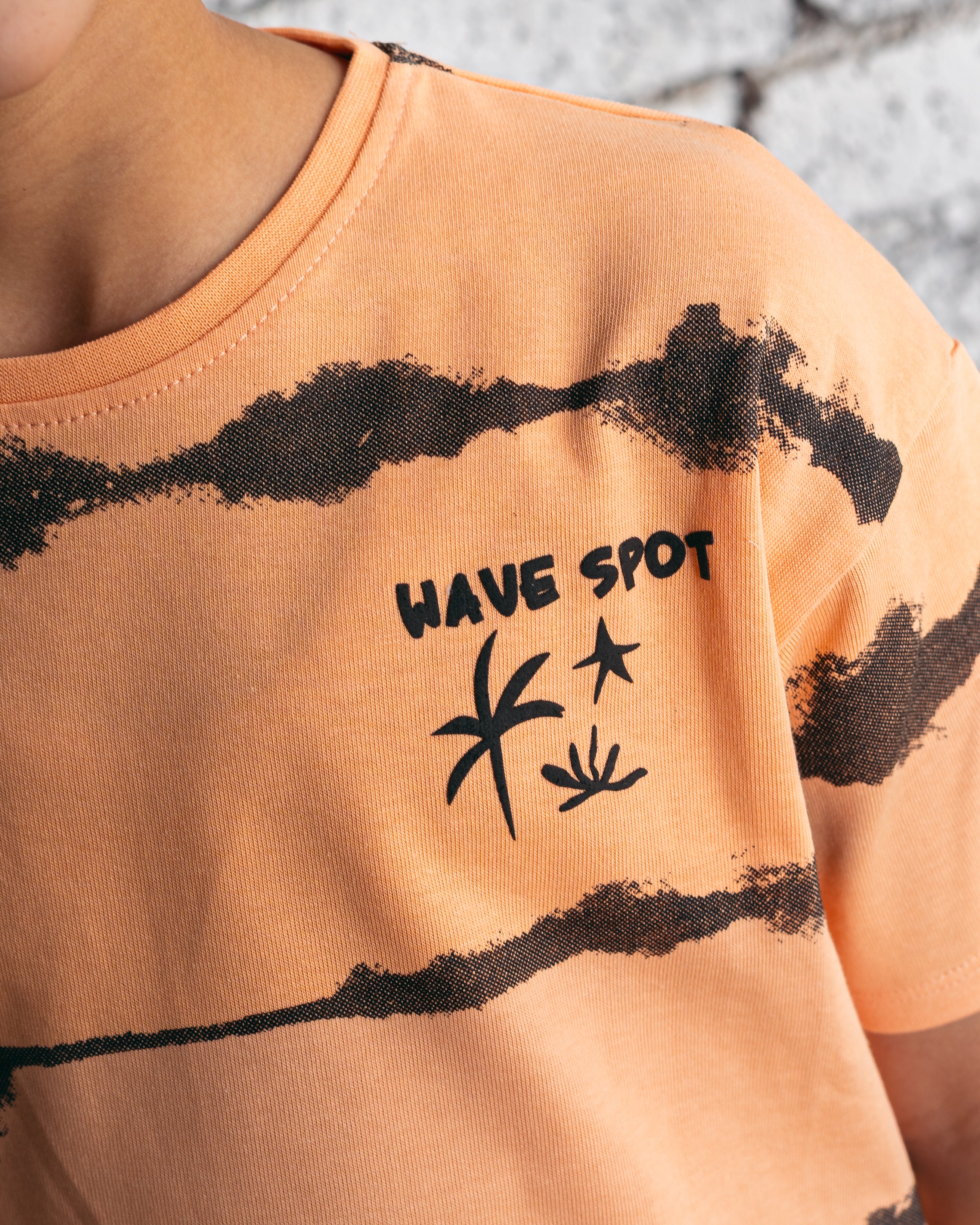 Wave story shirt-orange