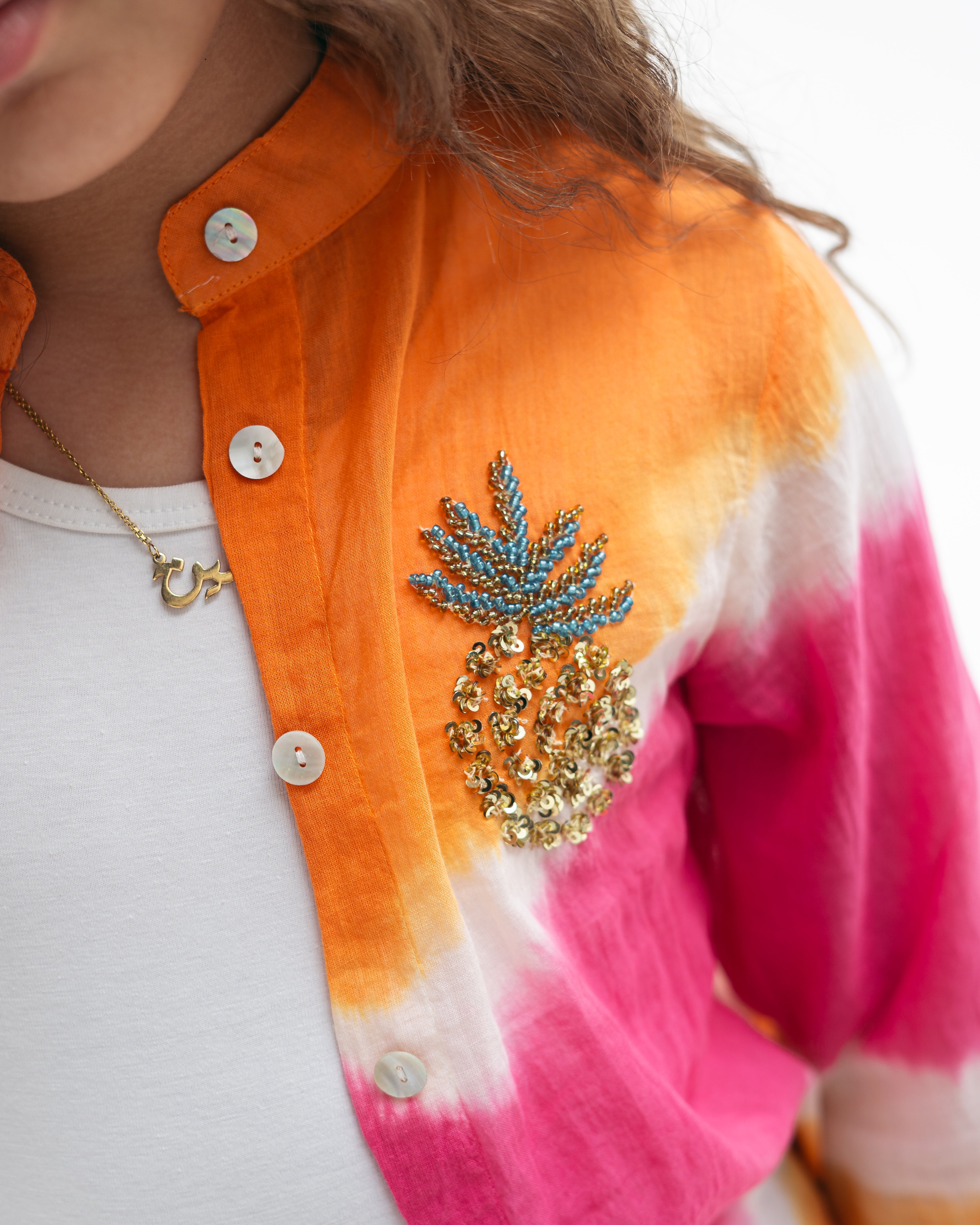 vibrant pineapple shirt-pink