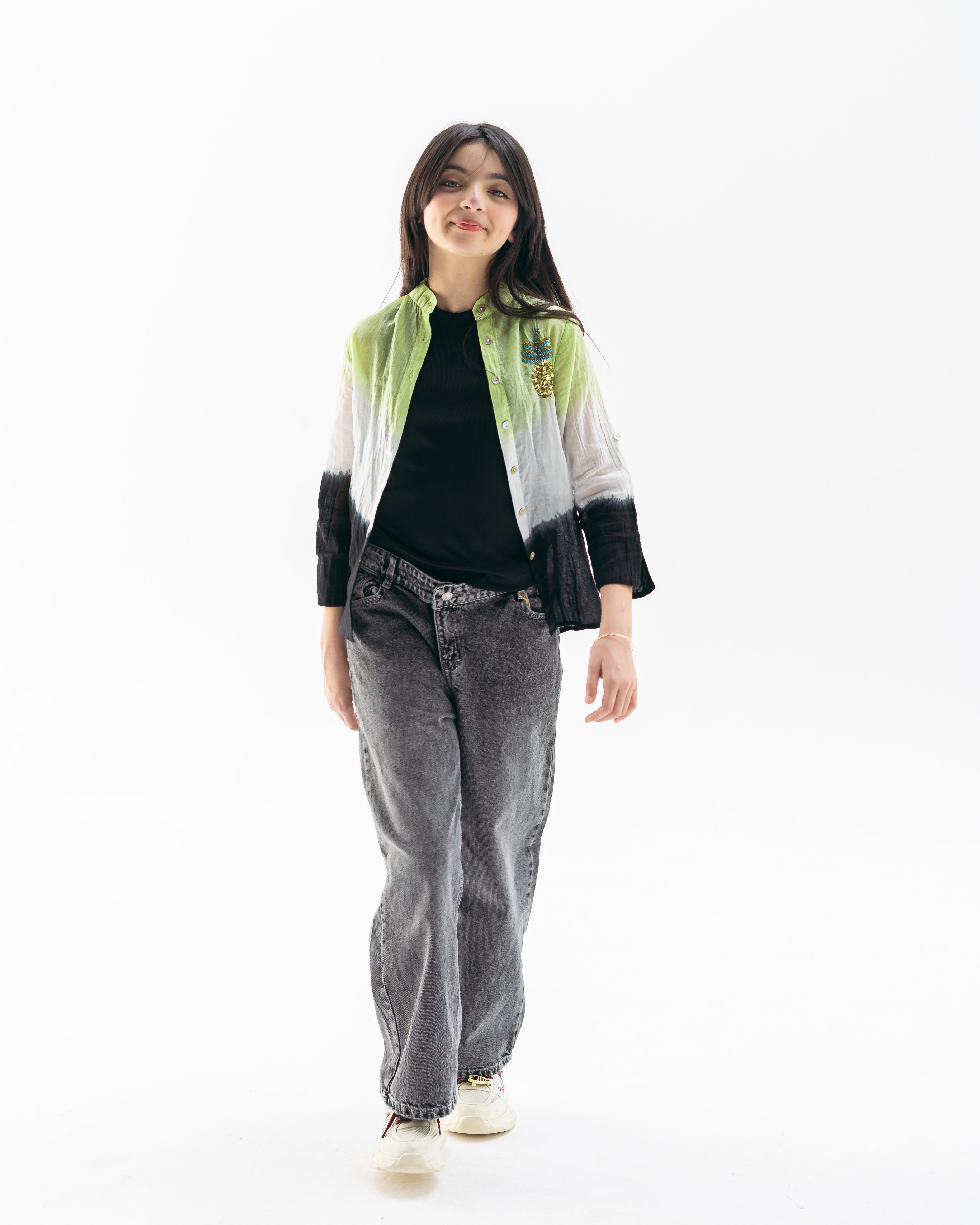 vibrant pineapple shirt-lime