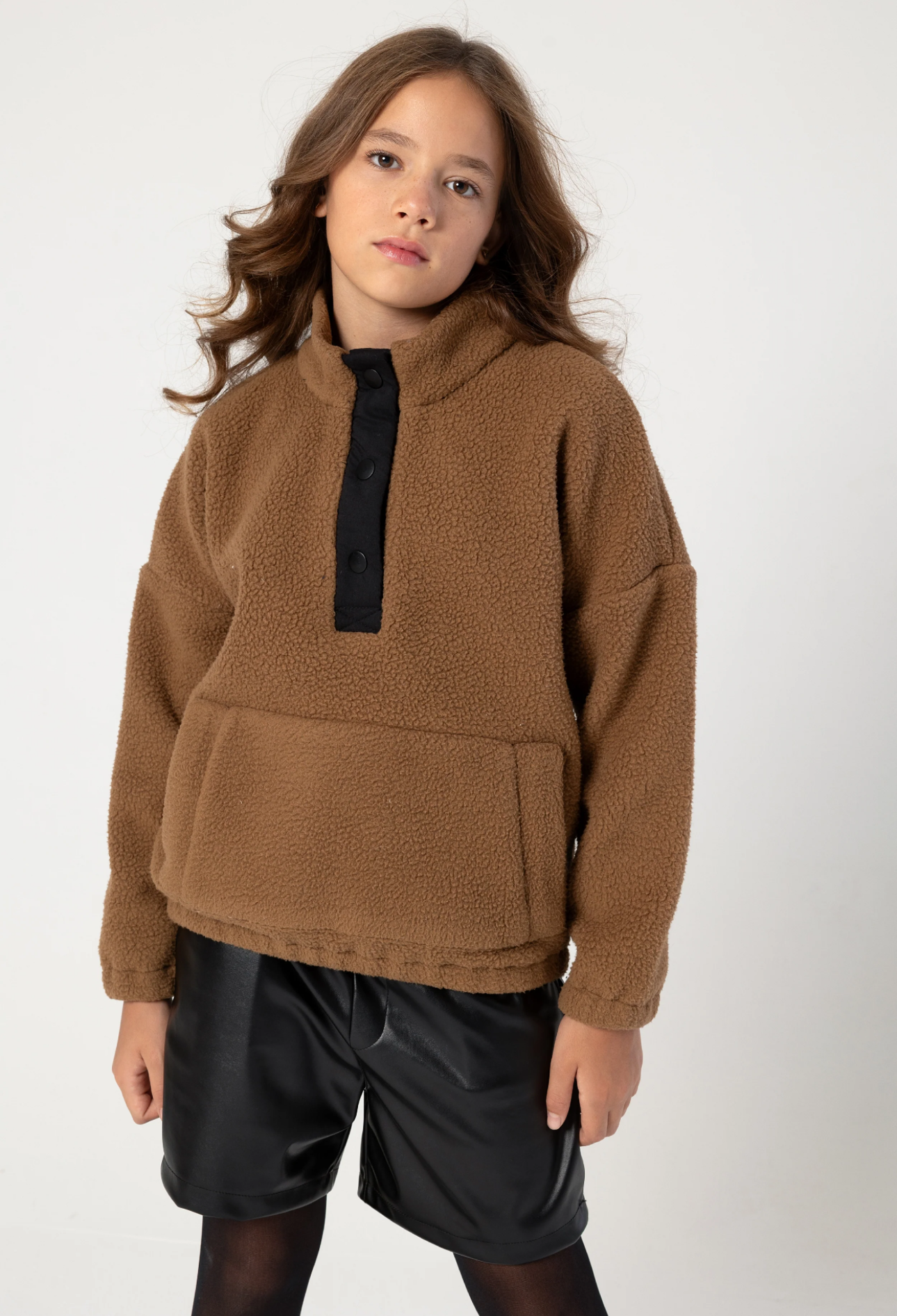 Heavy Plain Hoodie - Brown