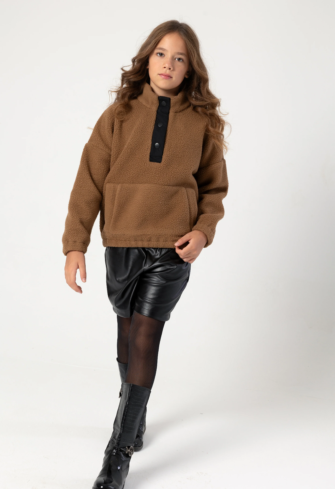 Heavy Plain Hoodie - Brown