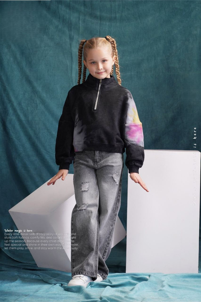 Tie-Dye Hoodie - black