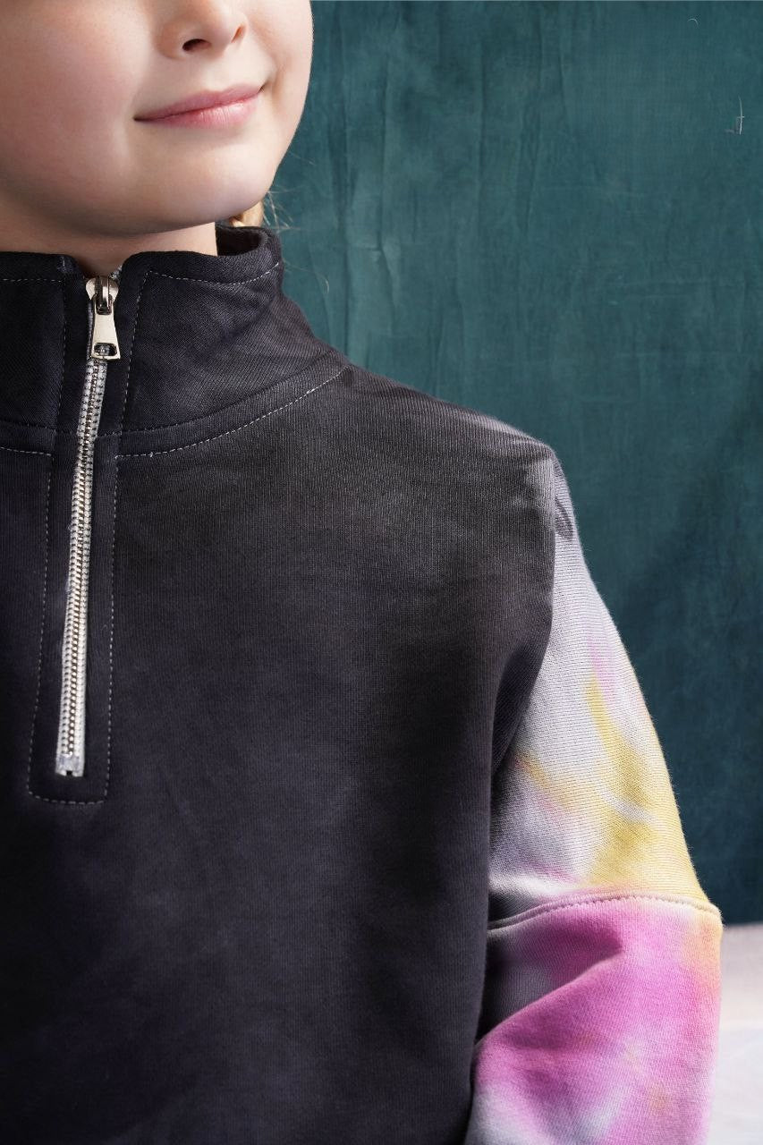 Tie-Dye Hoodie - black