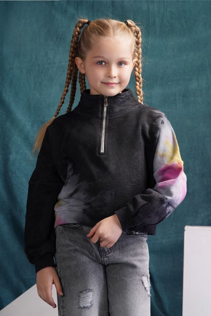 Tie-Dye Hoodie - black