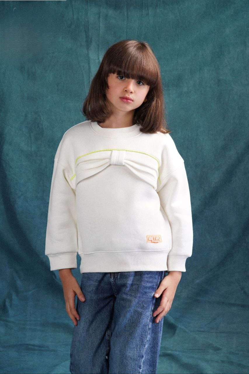 White Bow Sweatshirt