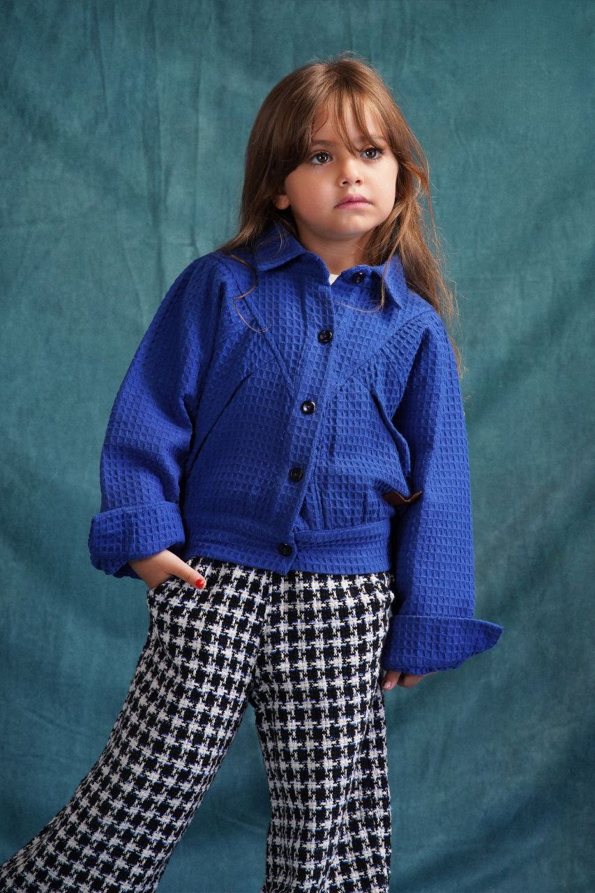 patterned Pant Set - blue