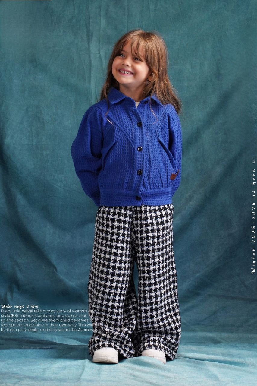 patterned Pant Set - blue