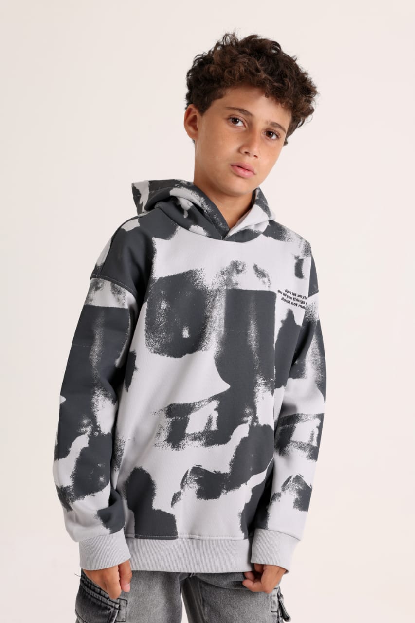 Abstract Print Sweatshirt