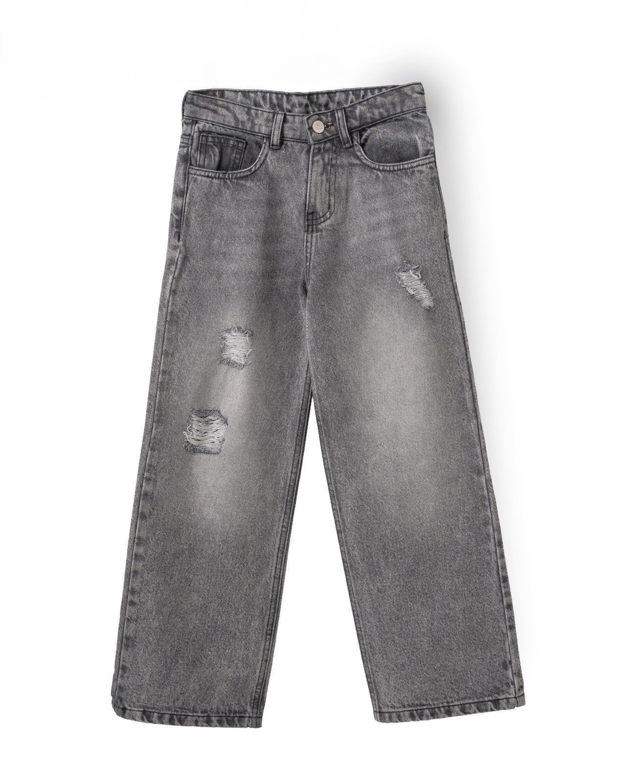 Loose- Fit Gray Jeans