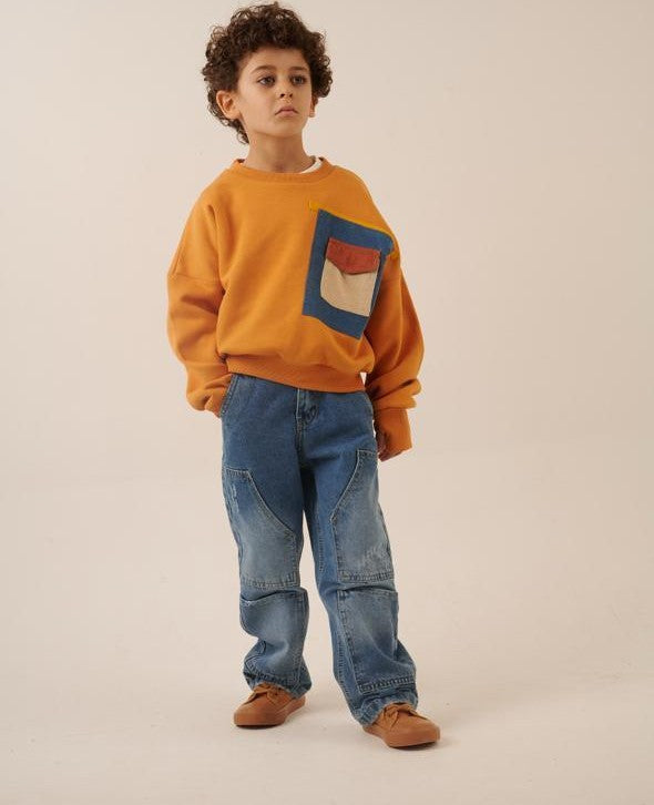 Pocket Sweatshirt - Orange